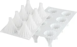 Moule silicone Astro 8 sapins coniques Ø 6,7 cm 30 x 17,5 cm Silikomart