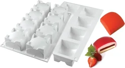 Moule silicone 8 carrés sphères 30 x 17,5 cm Silikomart