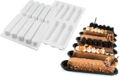 Moule silicone 10 éclairs Fashion 30 x 17,5 cm Silikomart