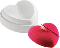 Moule silicone coeur bombé Amore 14 x 14 cm Silikomart