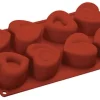 Moule silicone 8 coeur mixtes 30 x 17 cm Pavoni