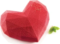Moule silicone coeur Origami 15 x 13,5 cm Silikomart