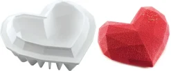 Moule silicone coeur Origami 15 x 13,5 cm Silikomart