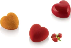 Moule silicone 18 coeurs bombés 30 x 17,5 cm Silikomart