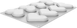 Moule silicone 8 coeurs plats 30 x 17,5 cm Silikomart