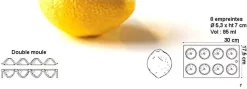 Moule silicone 3D Citron Cedric Grolet 30 x 17,5 cm Pavoni