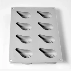 Moule silicone 8 demi-poires 30 x 17.5 cm Pavoni