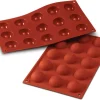Moule silicone 15 demi-sphères Ø 5 cm 30 x 17 cm Pavoni