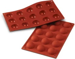 Moule silicone 15 demi-sphères Ø 5 cm 30 x 17 cm Pavoni