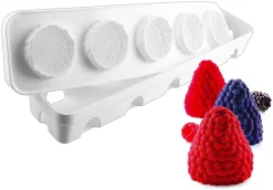 Moule silicone 3D Mora et lampone 5 framboises 40 x 10 cm Silikomart