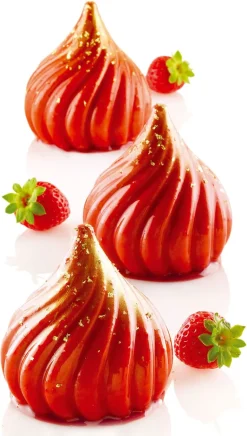 Moule silicone 3D Russian 5 sphères torsadées 40 x 10 cm Silikomart