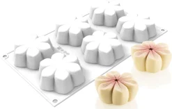 Moule silicone 6 fleurs Hana 30 x 17,5 cm Silikomart