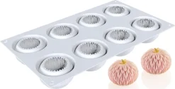 Moule silicone 8 fleurs Kiku 30 x 17,5 cm Silikomart