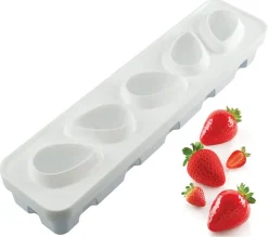 Moule silicone Fragola 5 fraises 40 x 10 cm Silikomart