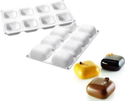 Moule silicone Gem 8 carrés bombés 30 x 17,5 cm Silikomart