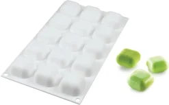 Moule silicone Gem 15 carrés bombés 30 x 17,5 cm Silikomart