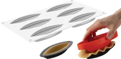Moule silicone Kit 6 tartes Cabosse 12 x 4 x ht 2 cm Silikomart