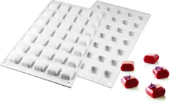 Moule silicone Micro Gem 35 micro carrés bombés 30 x 17,5 cm Silikomart