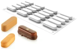 Moule silicone 20 mini-éclairs 30 x 17,5 cm Silikomart