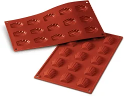 Moule silicone 15 mini-madeleines 30 x 17,5 cm Silikomart