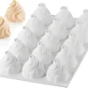 Moule silicone 15 mini rosaces chantilly Ø 4,7 cm Silikomart