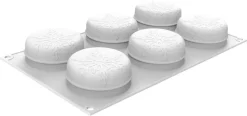 Moule silicone Nève 6 mini décors flocon 30 x 17,5 cm Silikomart
