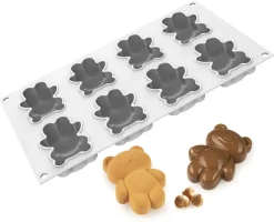 Moule silicone 8 oursons 30 x 17,5 cm Silikomart