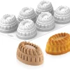 Moule silicone 6 ovales Pleincoeur 12,4 x 8,4 x ht 4,3 cm Silikomart
