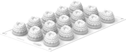 Moule silicone 15 ovales Pleincoeur 5,3 x 3,6 x ht 2,5 cm Silikomart