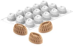Moule silicone 15 ovales Pleincoeur 5,3 x 3,6 x ht 2,5 cm Silikomart