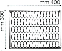Moule silicone Pavoflex 5 bandes Dada 40 x 30 cm Pavoni