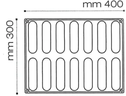Moule silicone Pavoflex 14 Confy 40 x 30 cm Pavoni