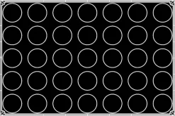 Moule silicone Pavoflex 35 coupoles 60 x 40 cm Pavoni