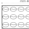 Moule silicone Pavoflex 12 grains de café 40 x 30 cm Pavoni