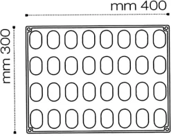 Moule silicone Pavoflex 32 Miss mignon 40 x 30 cm Pavoni