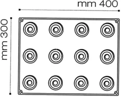 Moule silicone Pavoflex 12 Over 40 x 30 cm Pavoni