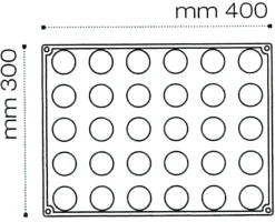 Moule silicone Pavoflex 30 Planet mignon 40 x 30 cm Pavoni
