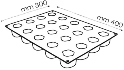 Moule silicone Pavoflex 20 pommes 40 x 30 cm Pavoni