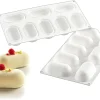 Moule silicone Pillow 8 ovales bombés 30 x 17,5 cm Silikomart