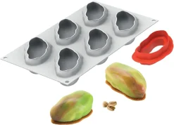 Moule silicone 6 pistaches 30 x 17,5 cm Silikomart