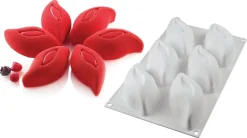 Moule silicone 6 pétales Ruben 30 x 17,5 cm Silikomart