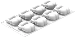 Moule silicone Rabbit 8 lapins 30 x 17,5 cm Silikomart