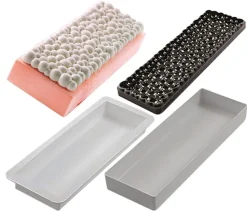 Moule silicone rectangulaire mille bulles 30 x 10 cm Silikomart