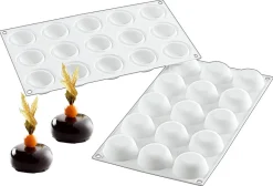 Moule silicone 15 ronds bombés Globe 30 x 17,5 cm Silikomart
