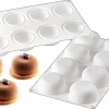 Moule silicone 8 ronds bombés Stone 30 x 17,5 cm Silikomart