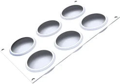 Moule silicone 6 ronds décorés biscuit 30 x 17,5 cm Silikomart