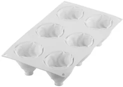 Moule silicone 6 rosaces chantilly Ø 7,3 cm Silikomart