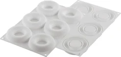 Moule silicone 6 savarins Ø 8,5 cm Silikomart
