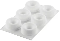 Moule silicone 6 savarins Oblio Ø 7,5 cm Silikomart