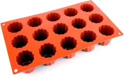 Moule silicone Silicon Flex 15 cannelés Ø 4,5 cm 30 x 17,5 cm Silikomart